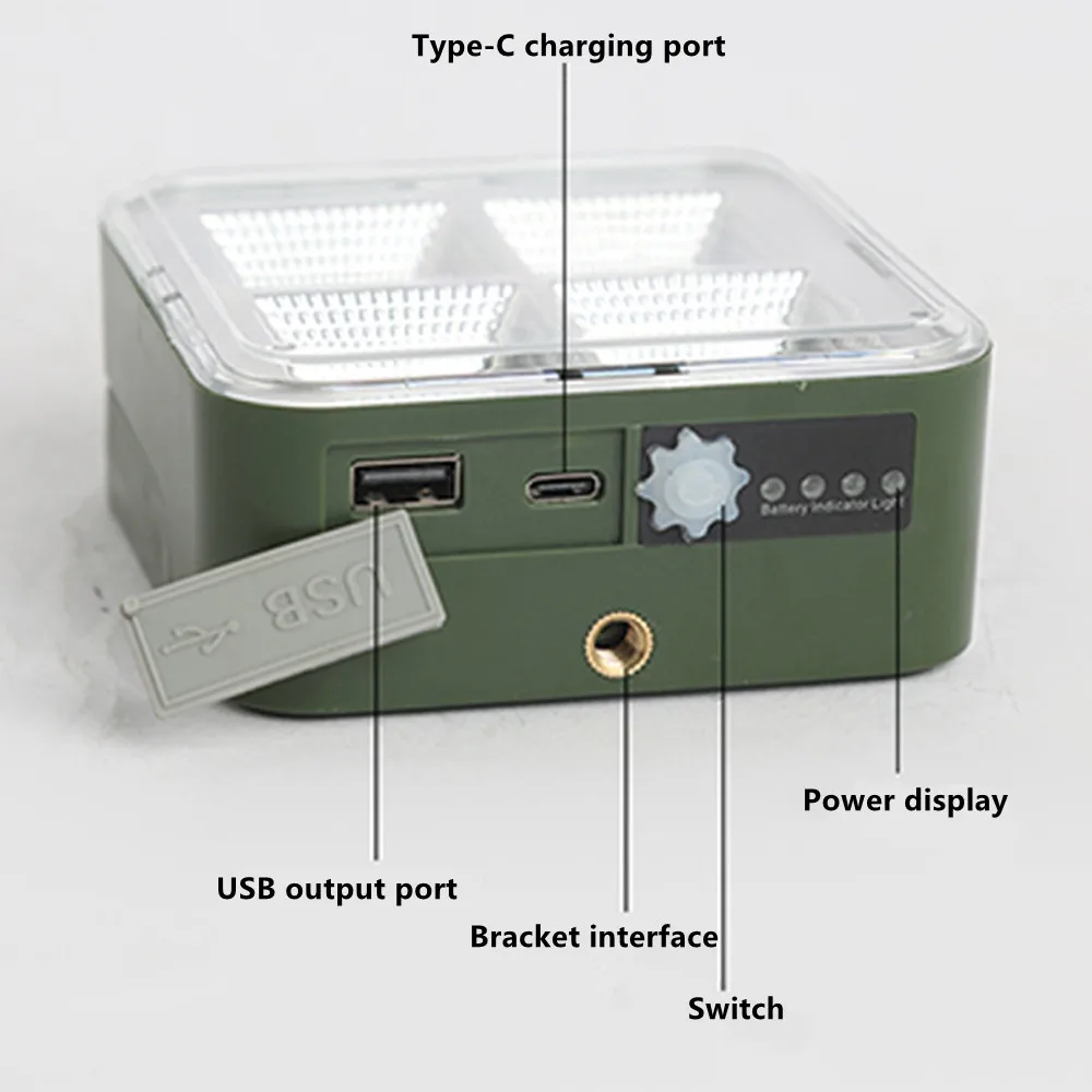 Powerful Solar LED Light Lamp USB Rechargeable LED Reflector Spotlight Projector Floodlight Construction Portable Lanterns