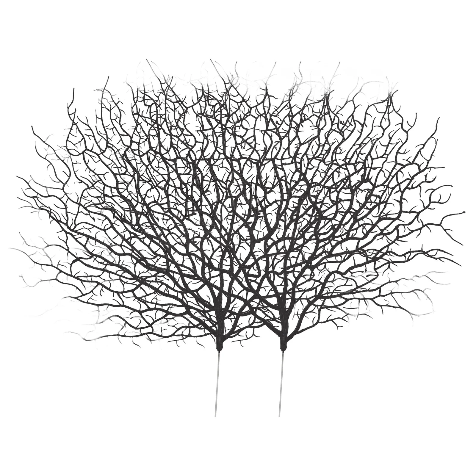 

2pcs Artificial Coral Branches Fake Tree Branch Diy Craft Twigs For Vase Decor Wedding Layout Plastic Dry Twig Decorative Plant