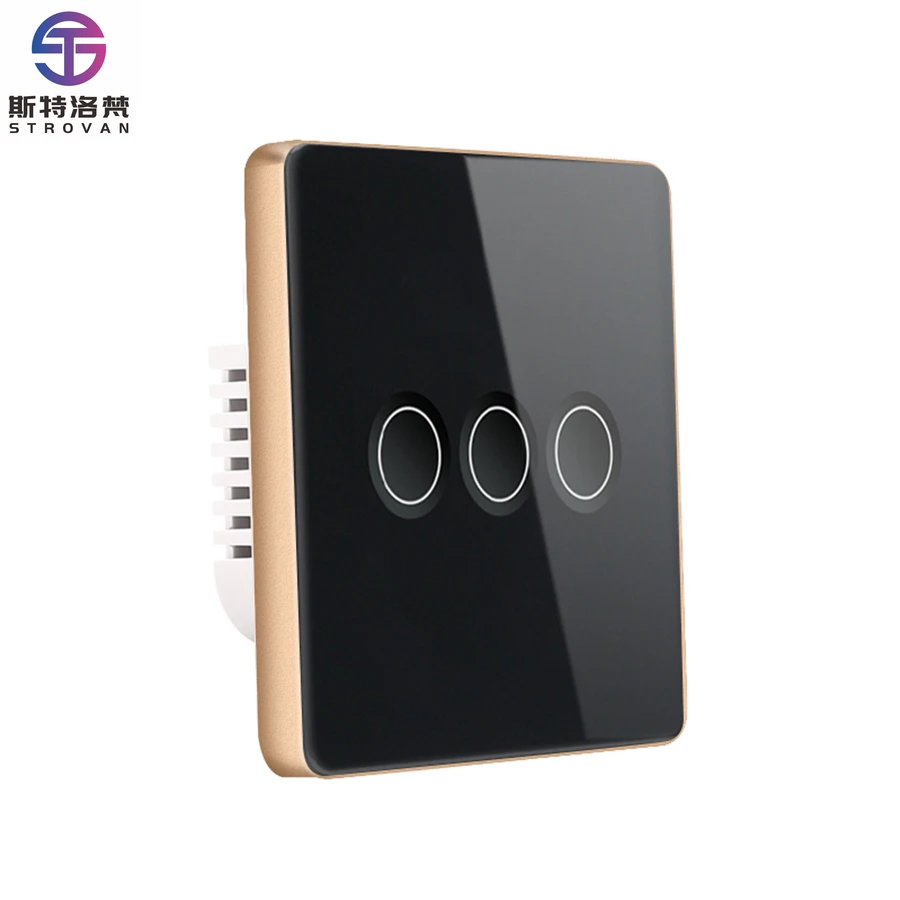STLF الاتحاد الأوروبي 1,2,3,4 عصابة زيجبي التحكم في الطاقة الجدار التبديل إضاءة المنزل الذكي اللمس التبديل مع خط محايا دعم اليكسا #1