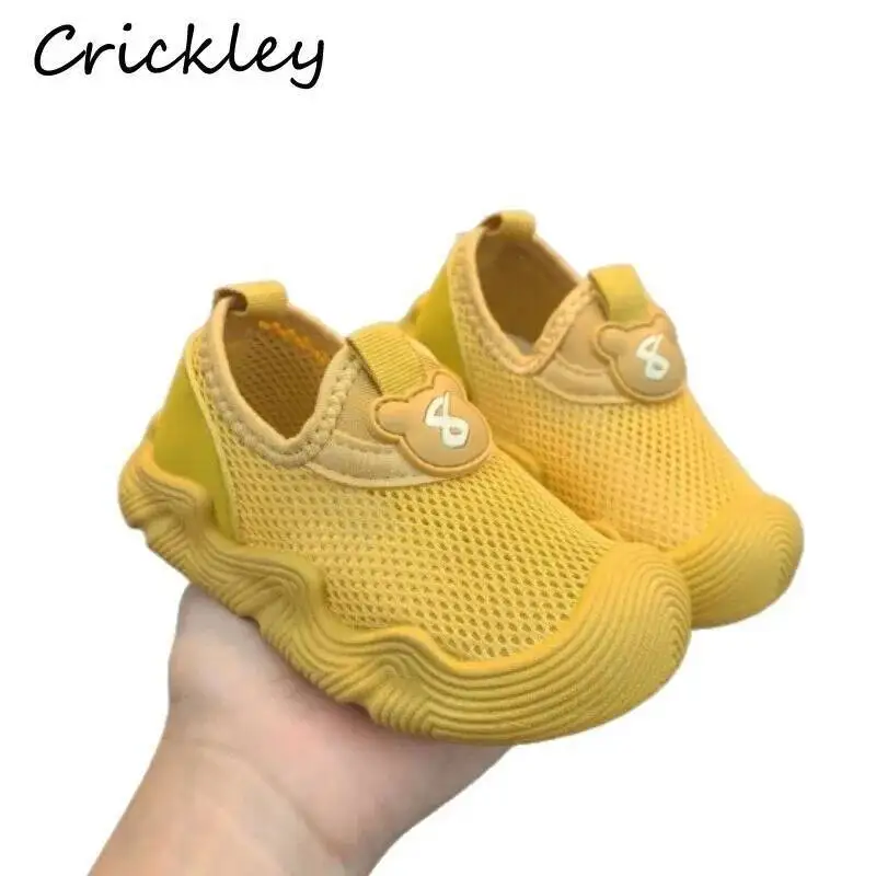 

Solid Mesh Kids Casual Shoes Spring Summer Breathable Toddler Boys Girls Sport Shoes Soft Bottom Children Running Shoes