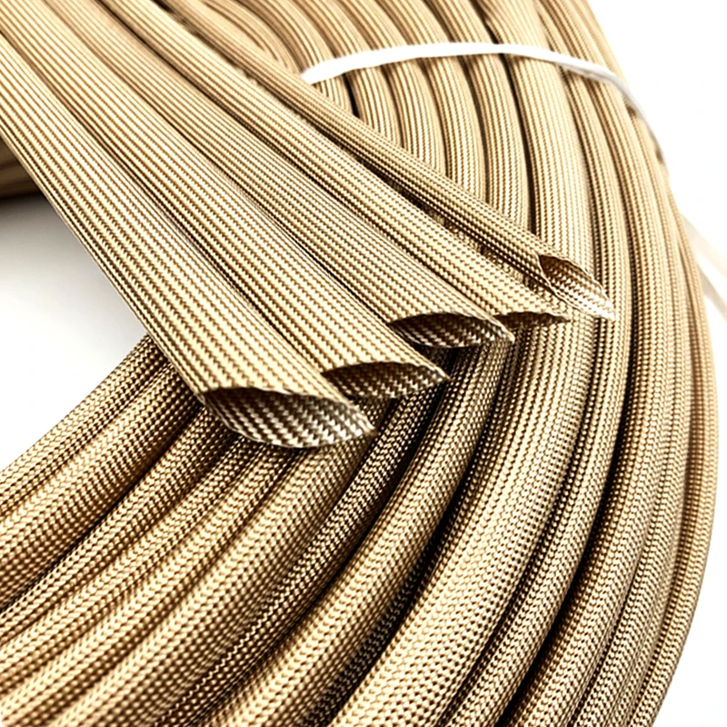 Fiberglass Tube 1 ~ 20mm HTG Cable Sleeve Soft Chemical Fiber Glass Wire Alkali Free Fiber Braided Insulation Against Electric