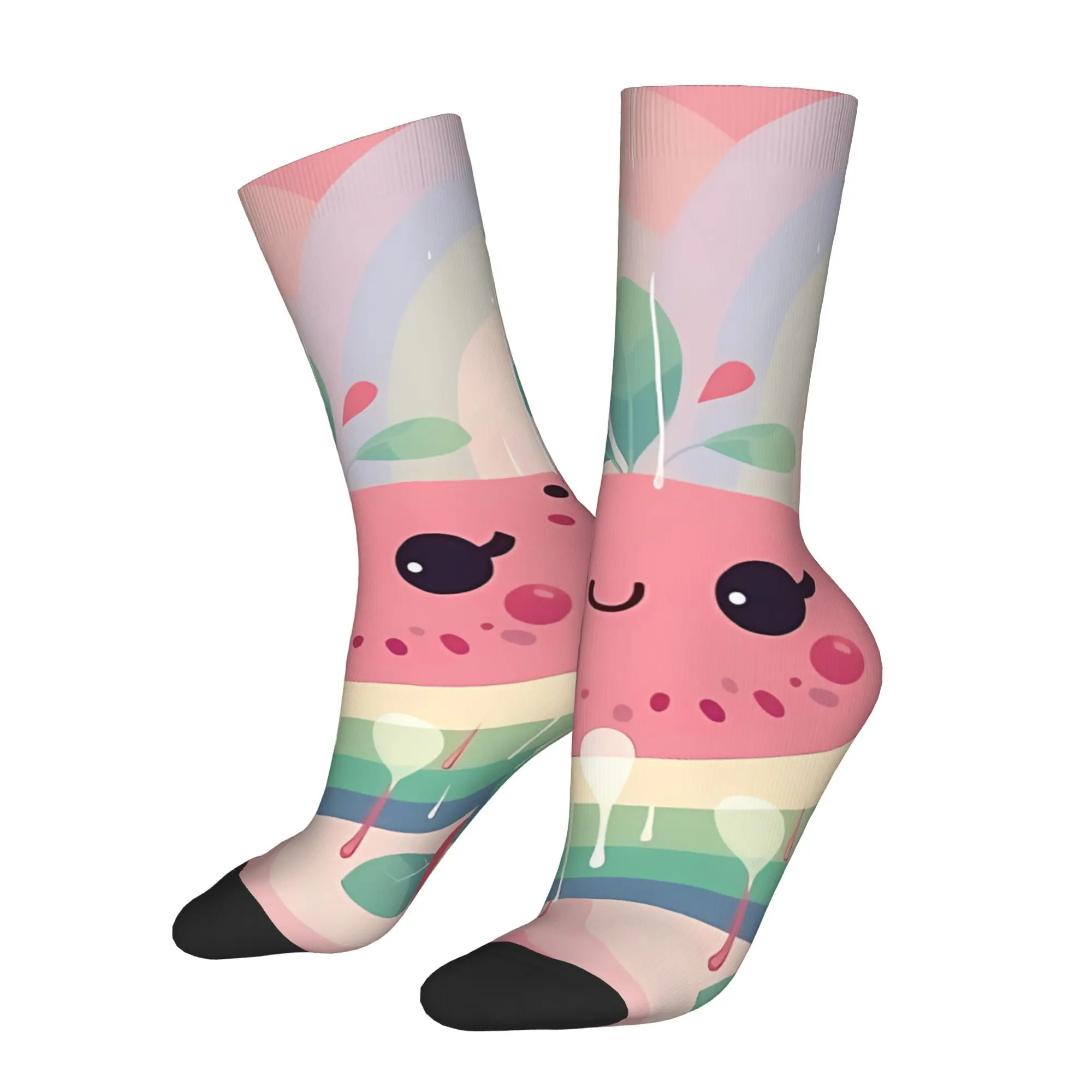 

Cute Cartoon Watermelon Sock Printed Man Polyester