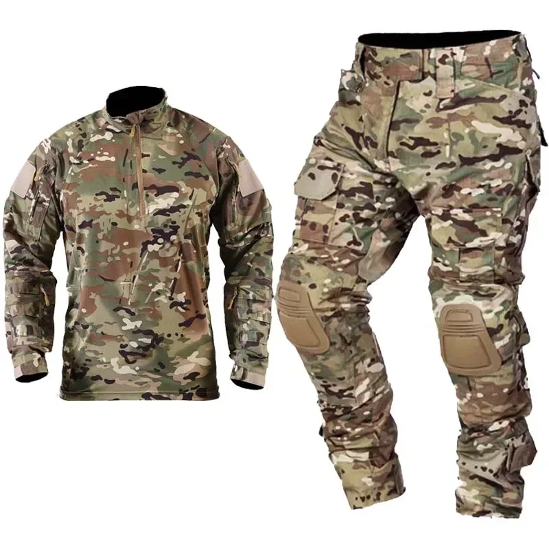 Tactical Uniform Suits Camping Hunting Clothes Combat Shirts Trainning Pants Men Airsoft Paintball Sets Outdoor Wear-resisting