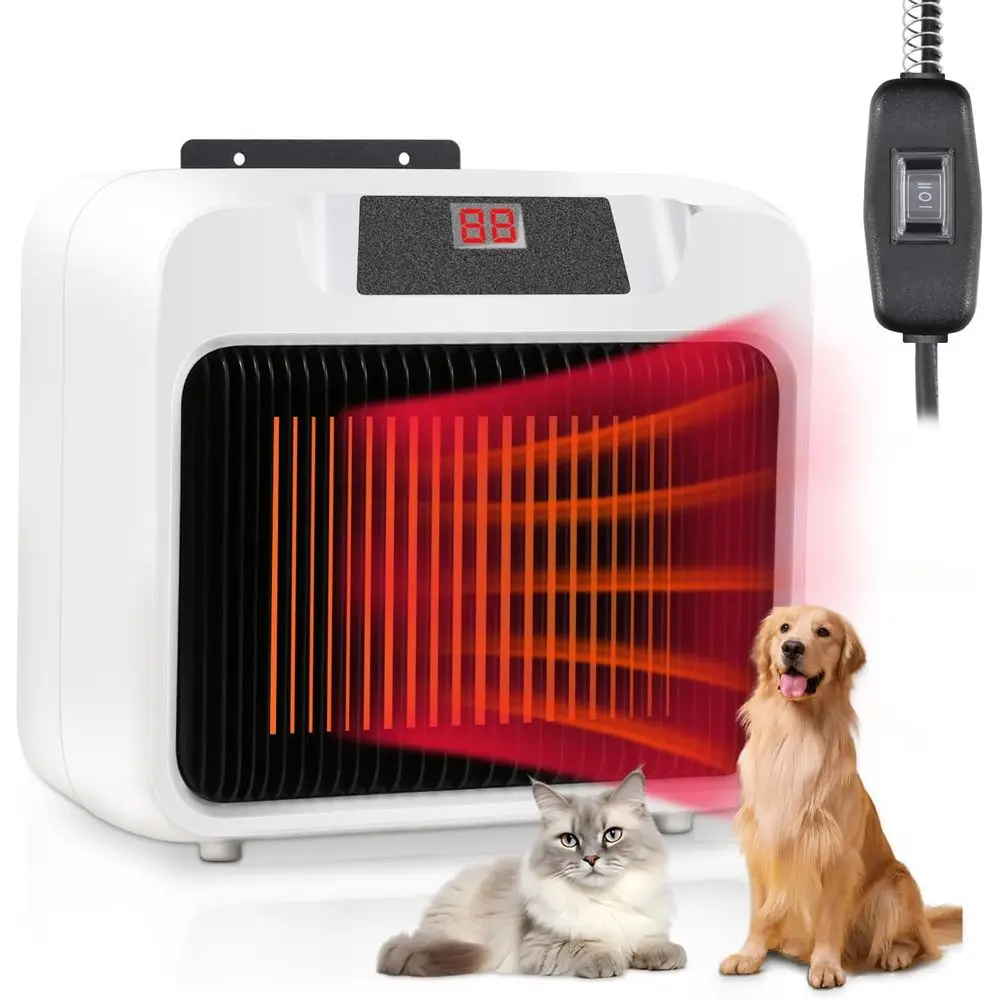 

Обогреватель для будки для собак с умным термостатом 300 Вт/600 Вт, обогреватель для курятника для использования на улице/в помещении зимой