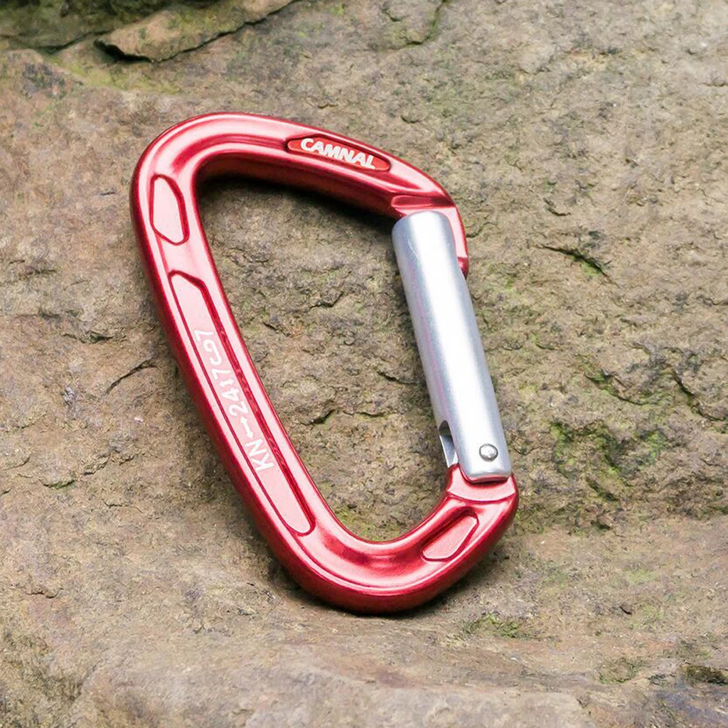 24KN Carabiner D-Ring Camp Snap Clip Hook Buckle Keychain Keyring Hiking Climbing