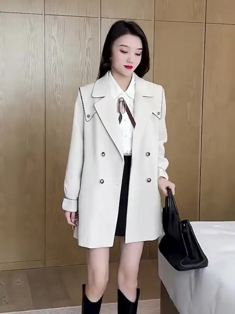 

Women's Fashion Double Breasted Trench Coat Autumn New Style