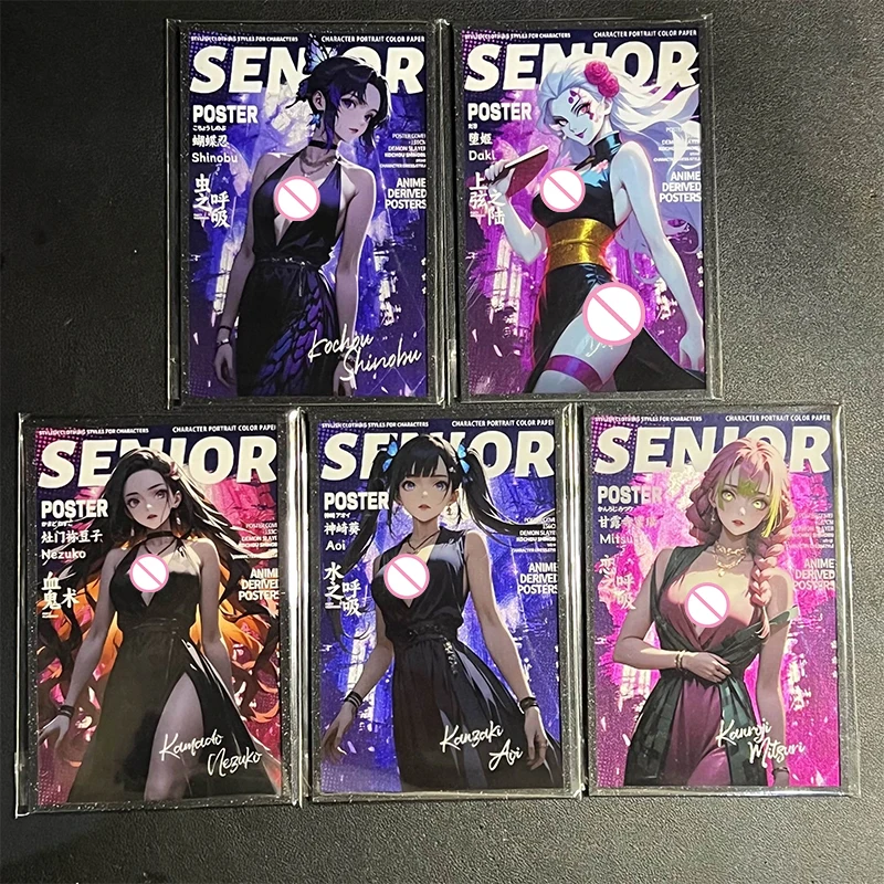 

Аниме Demon Slayer Kanroji Mitsuri Kochou Shinobu Kamado Nezuko Daki Коллекционные карты Рождественские подарки на день рождения Детские игрушки