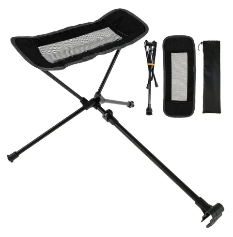 

Outdoor Portable Folding Chair Footrest Aluminium Alloy Retractable Rest Bracket Chair Stool Foot Rest for Camping Fishing BBQ