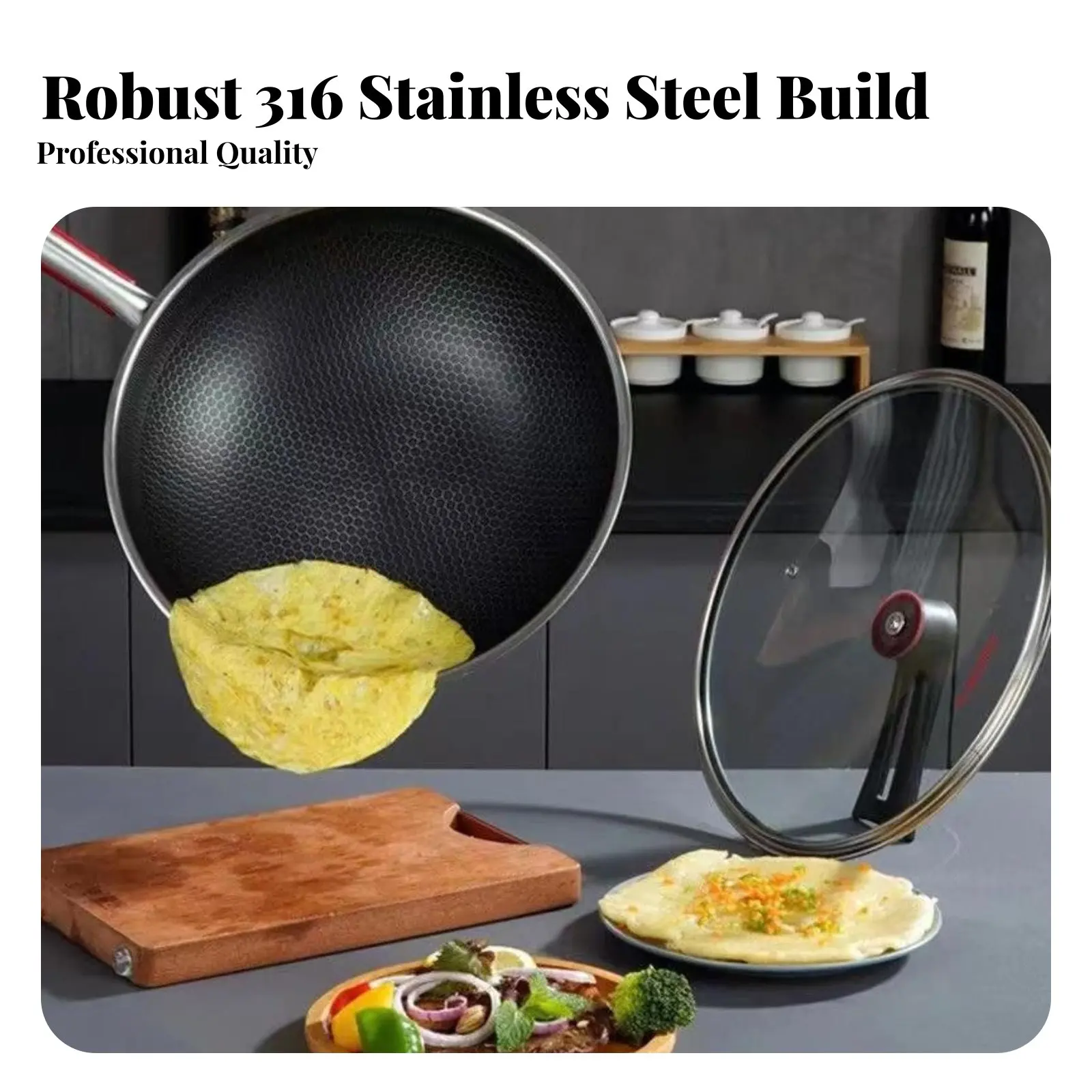 

Сковорода-вок с геометрическим узором, без покрытия, для жарки, антипригарная, легко моется, для домашней кухни, для новых владельцев дома