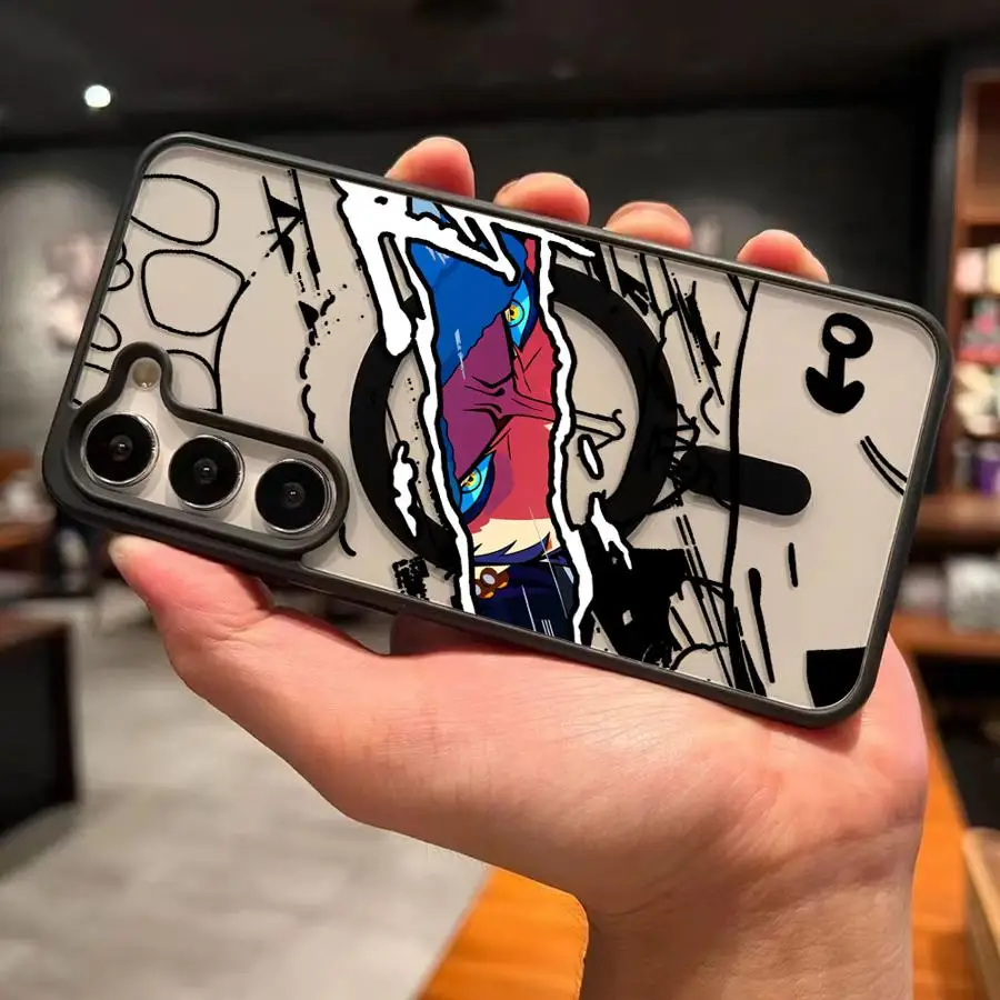 Japanese One Piecs Cover for Samsung Galaxy A57 A36 A25 F17 A26 A17 A16 A15 A35 A37 A56 A55 A54 A27 M17 Magnetic Phone Case