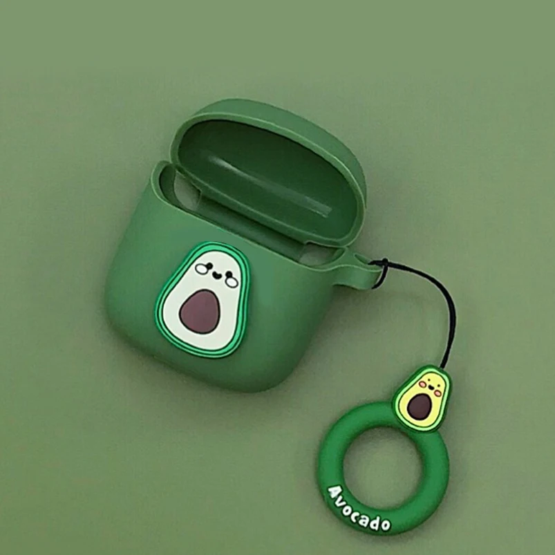 جراب سيليكون على شكل أفوكادو لـ JBL tune 220 ، حلقة مفاتيح كرتونية لطيفة لسماعات Bluetooth اللاسلكية ، جراب JBL t220 225