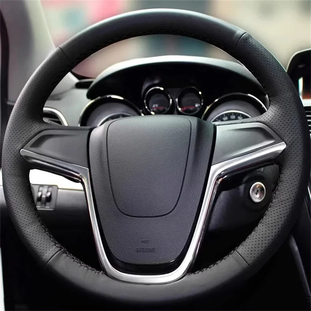 

Hand Sewing Genuine Leather Car Steering Wheel Cover Protective Interior Car Accessories For Buick Old Inlong XT GT Angla