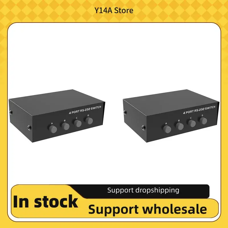 

Y14A 2X Ports RS232 Switch DB9 Pin COM Port Sharer 4 In 1 Out Serial Port Sharing Device Button Switch