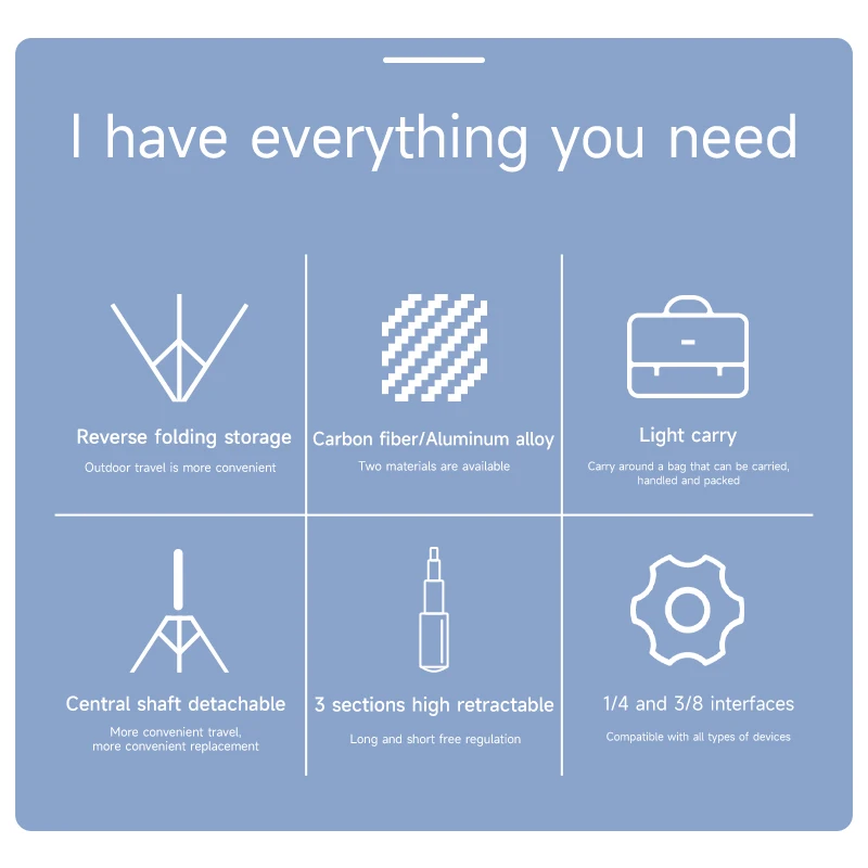 NEEWER 1.78m Reverse folding tripod portable stand set for LED flash soft light box travel monopod