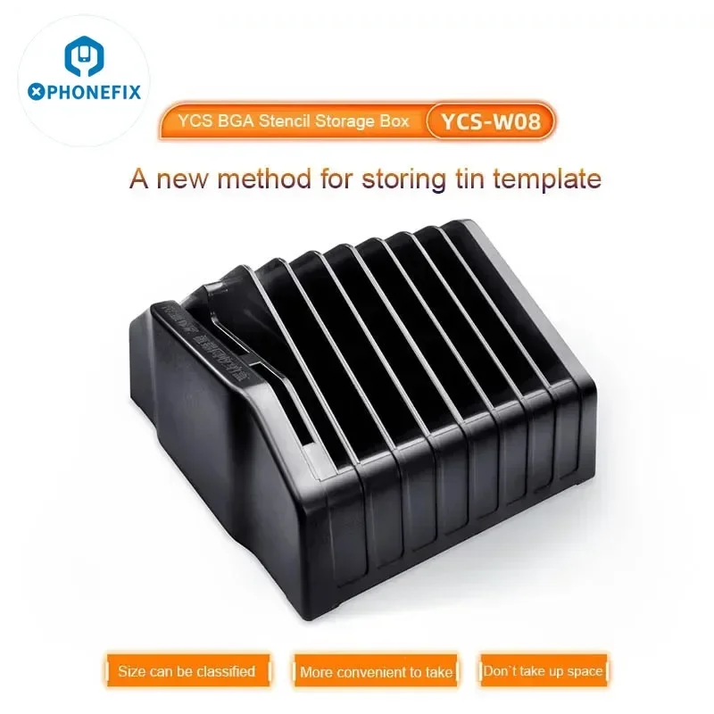 BGA Stencil Template Storage Box Steel Mesh Tin Planting Net Storage Box for Mobile Phone Motherboard CPU Chip Repair Tool