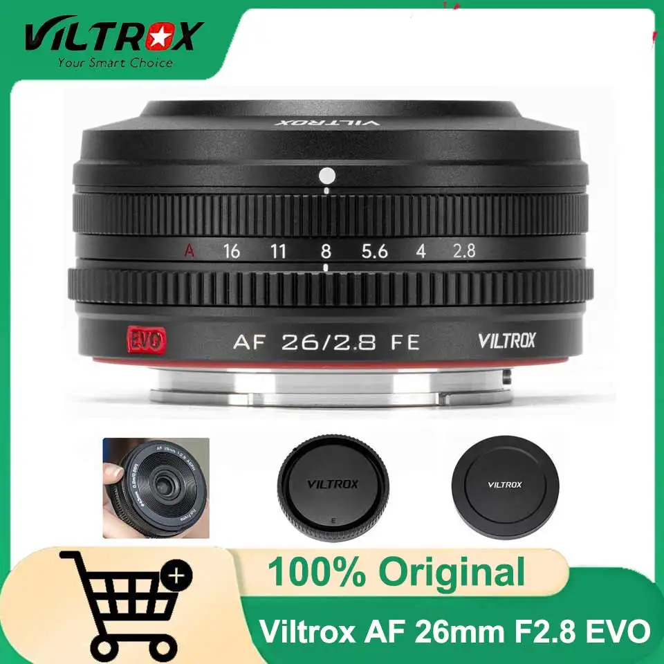 VILTROX 26mm F2.8 EVO FE Full Frame Lens for Sony E, Auto Focus Ultra-Thin Pancake Lens for Sony E-Mount Cameras A7II A7SIII