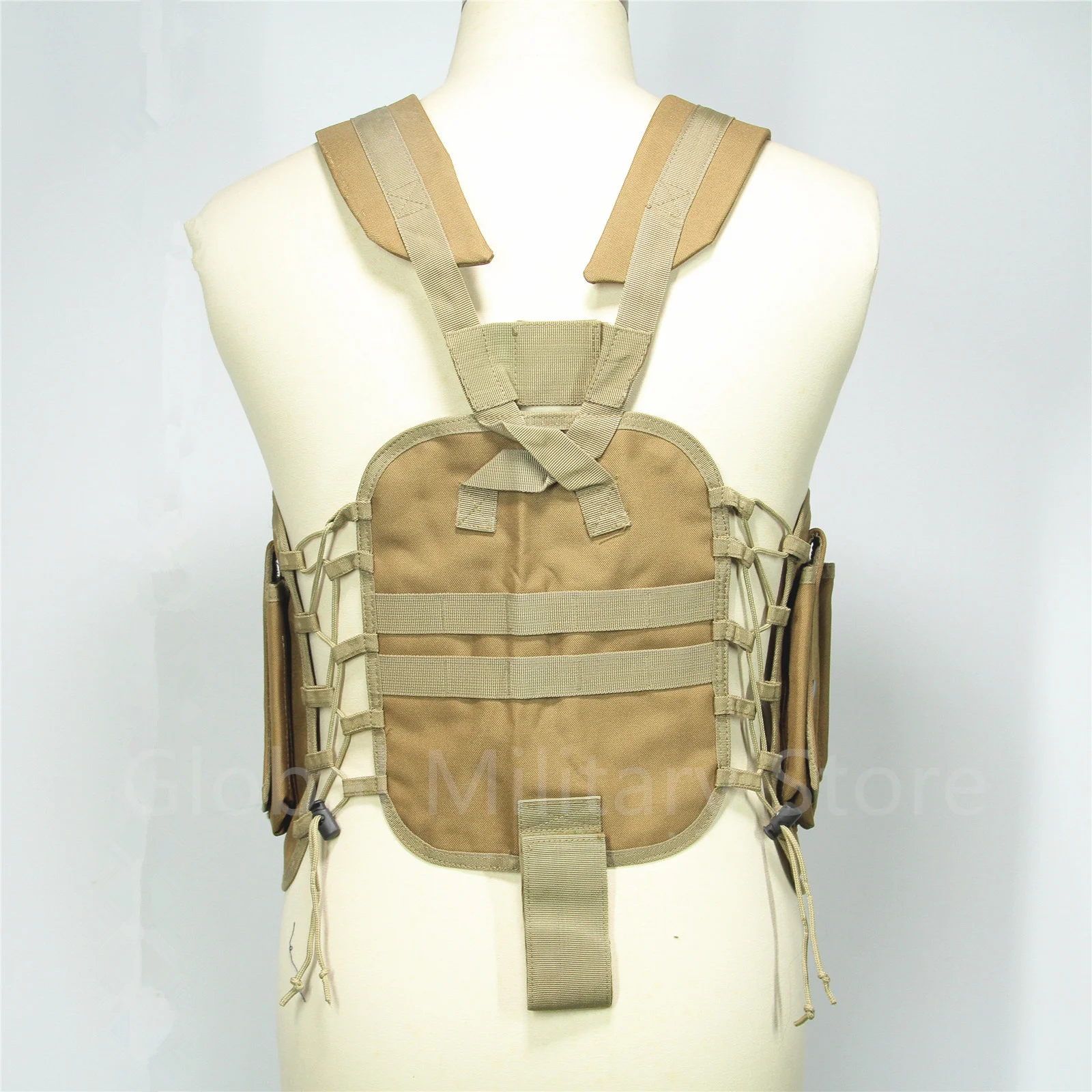 Tactical Vest Molle Magazine Pouch 6Pockets Fit AR5.56 AK7.62 5.45 30rd Chest Rig Adjustable Size Hunting Training Wild Men Tan