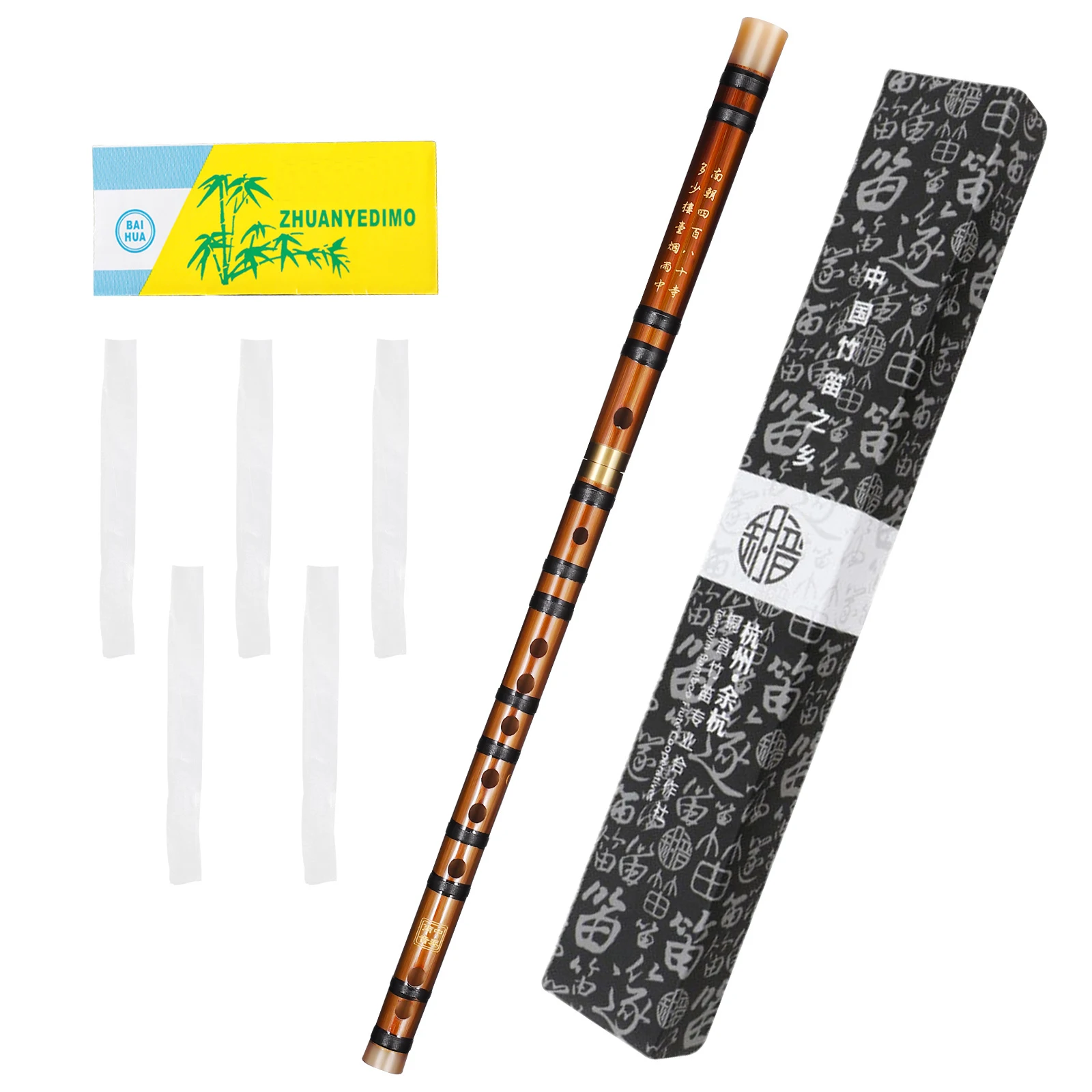 

Bamboo Flute Dizi Kids Musical Instrument Traditional Shakuhachi Beginner Smooth Surface Portable Practice Student Friendly