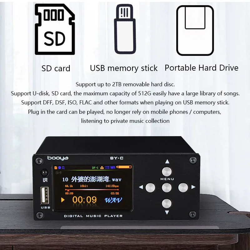 Audiophile Nhà Âm Thanh Kỹ Thuật Số Cầu Thủ DSD Chủ Ban Nhạc Kỹ Thuật Số Máy Nghe Nhạc Lossless 12V Nhà Bluetooth Không Dây Đồng Trục Bộ Giải Mã