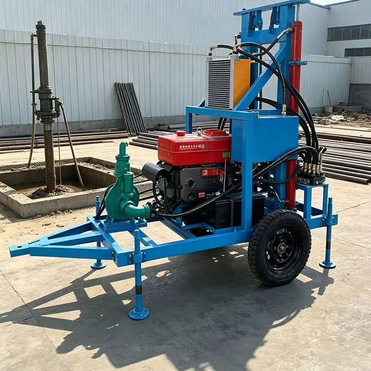 

Customized Portable Crawler 22HP High Quality 100M Fast Borehole Stable Hydraulic System Deep Water Well Drilling Rig