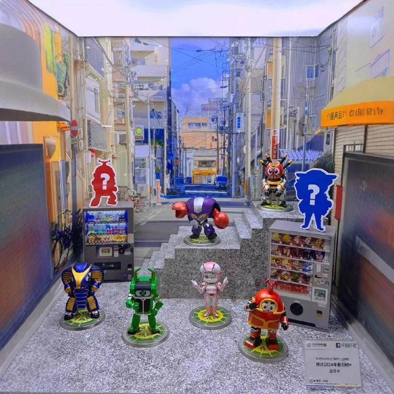 Bandai BNFIGURE Kabutack Series Blind Box - 6 Losowych Figur Robo, Dekoracja Biurka w Stylu Q i Prezent Urodzinowy