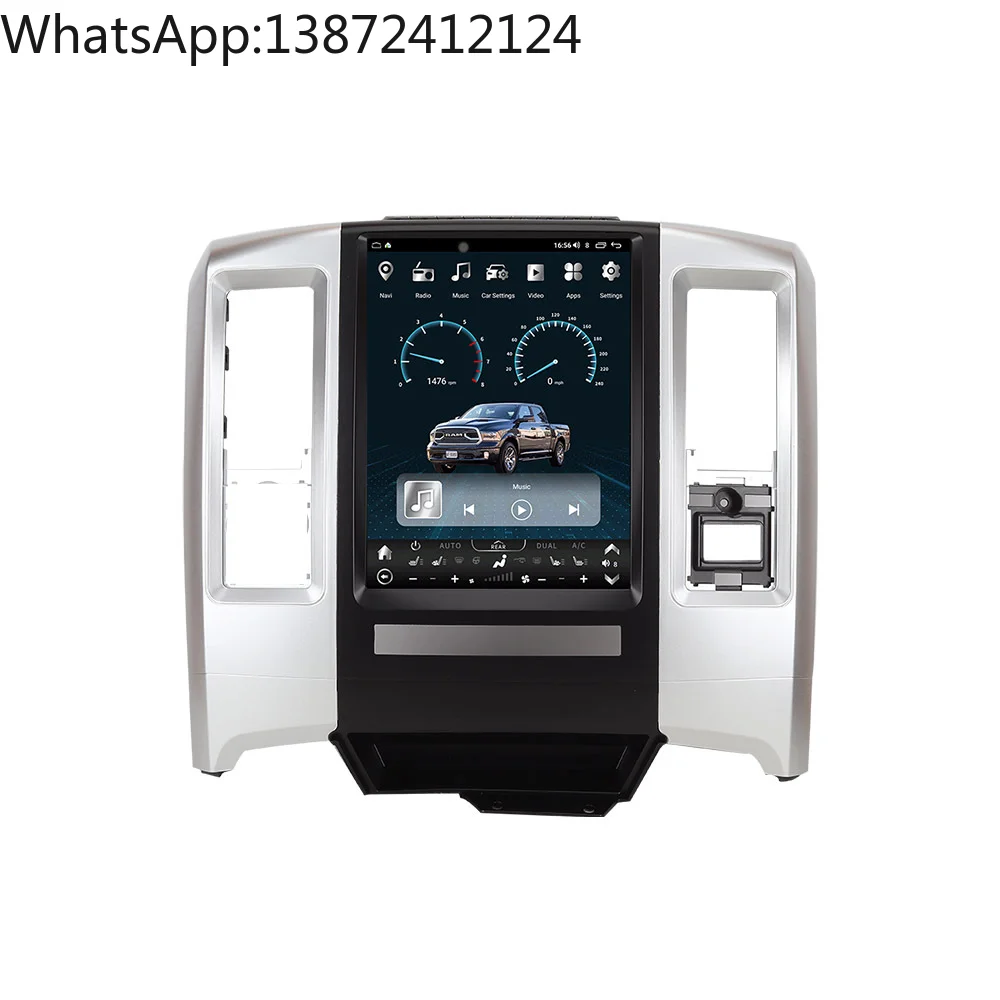 

12.1" Vertical Screen Tesla Style Android 13 Car Radio for Dodge Ram 1500 Ram 2500 2008-2013 Stereo GPS Carplay