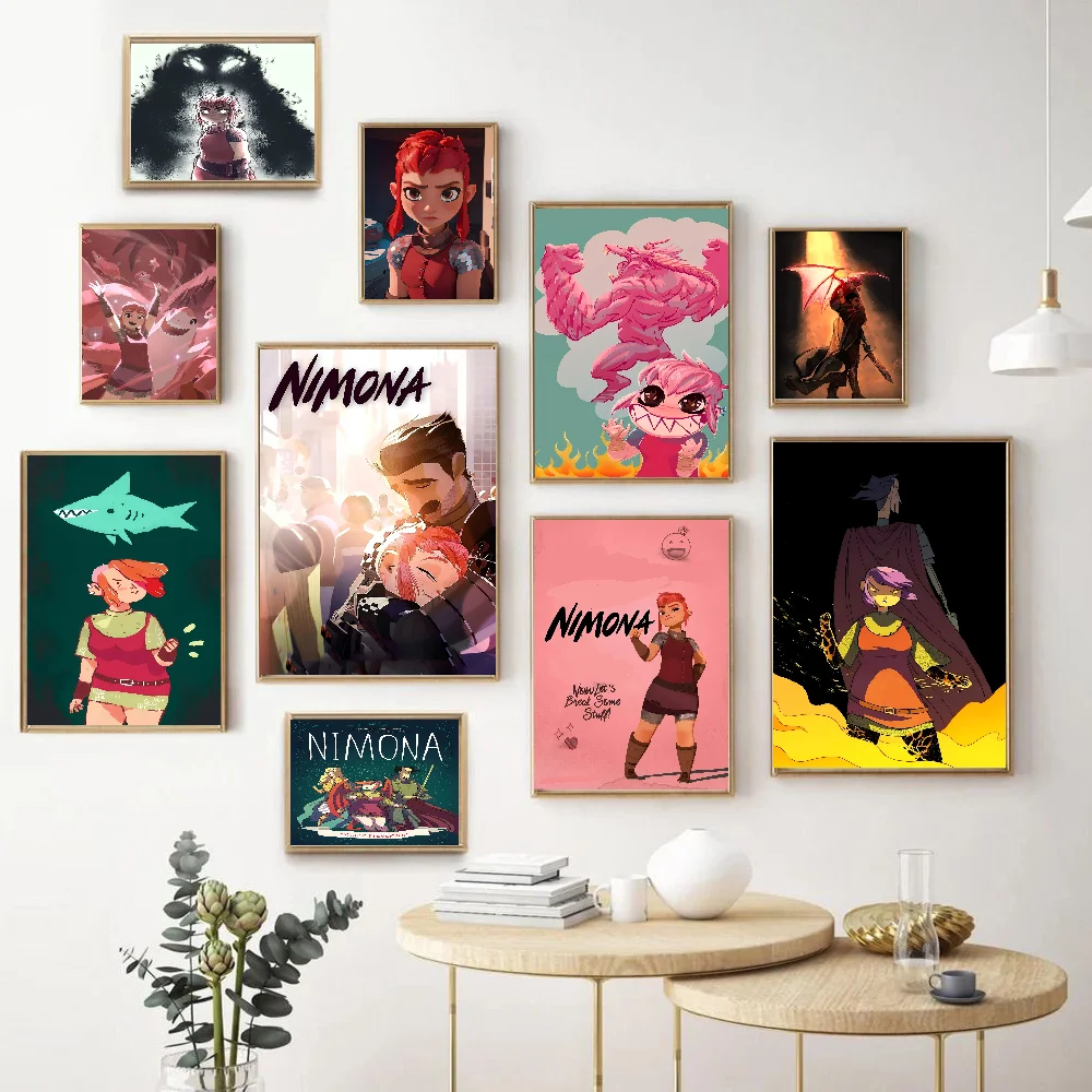 

N-Nimona Classic Movie Posters HD Quality Poster Wall Art Painting Study Nordic Home Decor