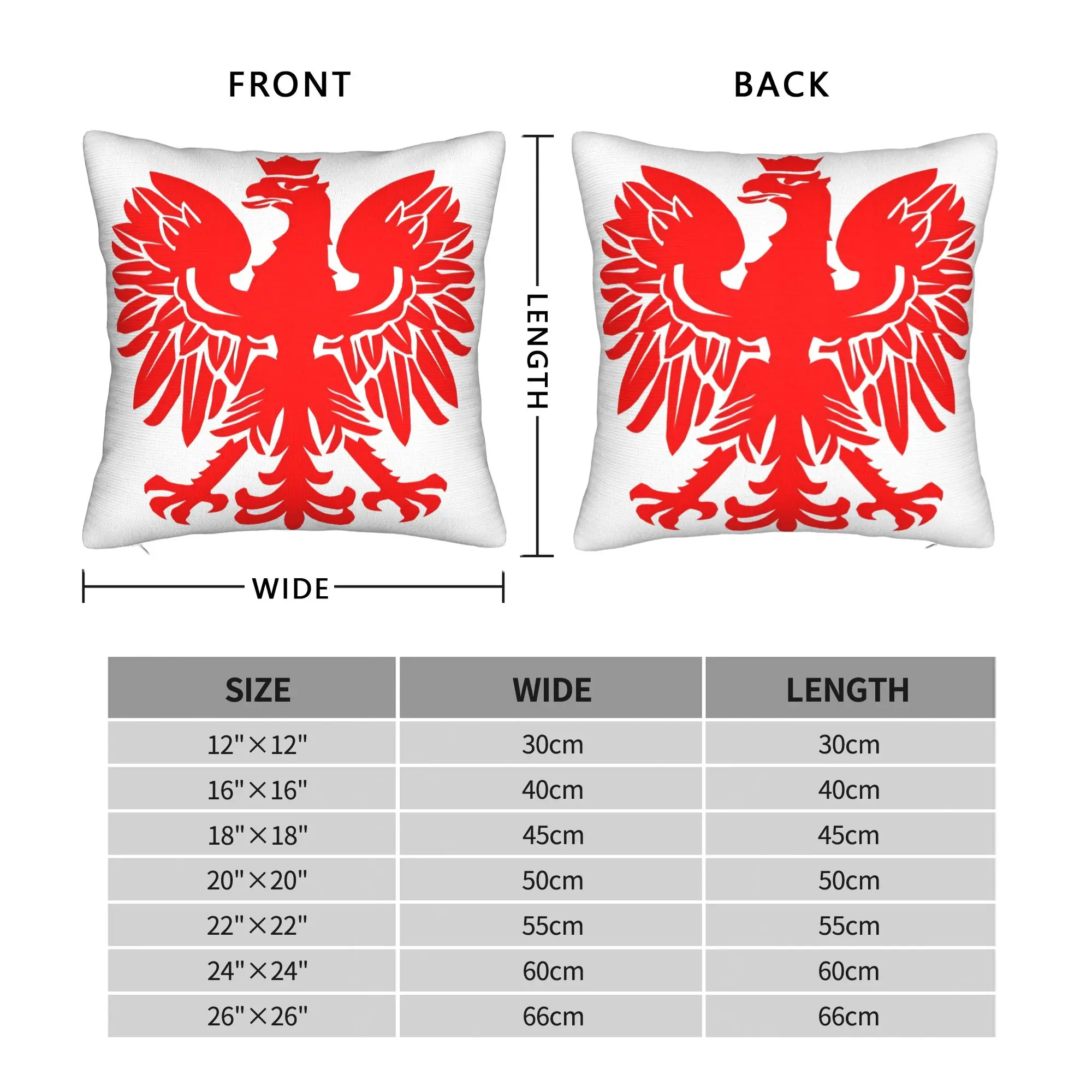 Polish Flag Red Eagle Pillow Cover  Retro Trendy Pillow Case For Living Room Bed Chair Custom Pillowcases Gift