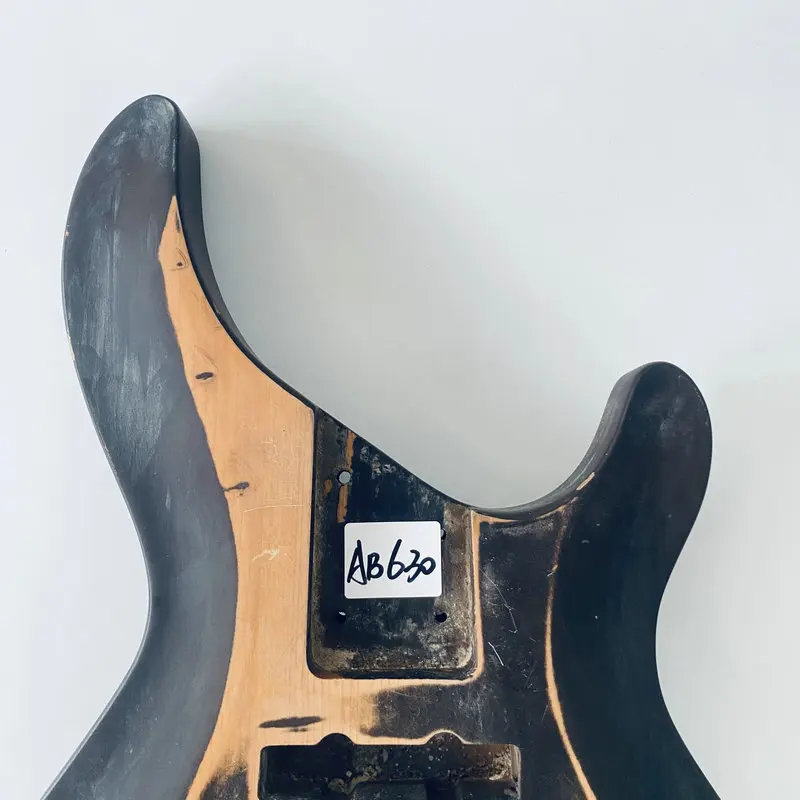 AB630 Active Electric Bass Unfinished Bass Guitar Body Right Hand with Damages Custom Orders for DIY Replacement