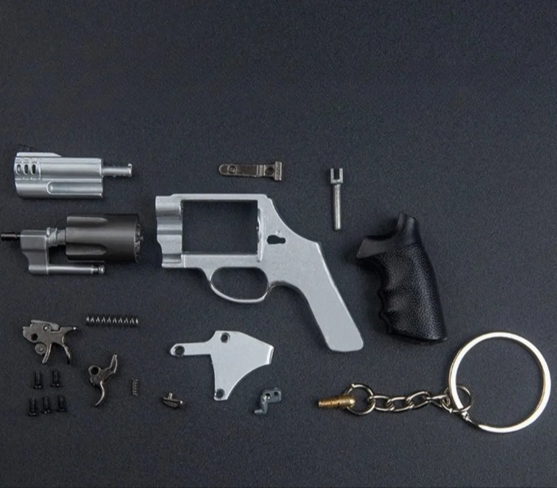 2025 لـ PUBG 1:5 M500 مسدس باتل ماستر مسدس صغير بندقية سيارة المفاتيح قلادة انفصال سلاح السيارات حلقات المفاتيح سلسلة