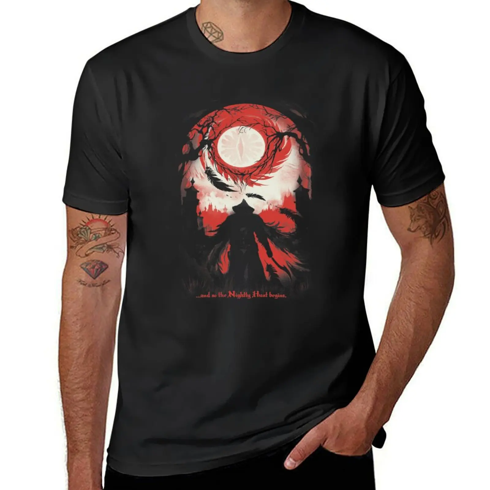 

and so the nightly hunt begins t shirt for sale T-Shirt customs design your own boys animal print quick-drying Men's clothing