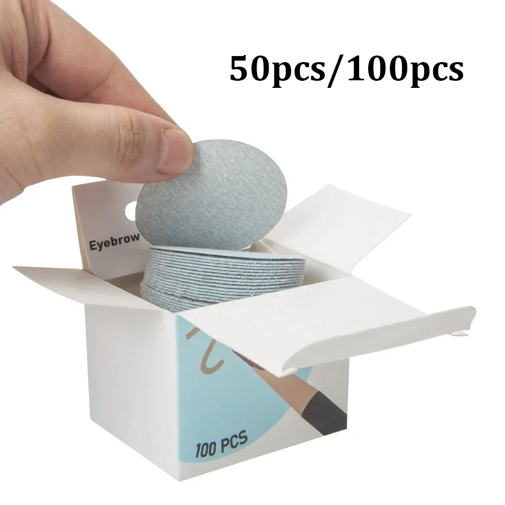 

50 шт./100 шт., точилка для карандашей для бровей, наждачная бумага, лак для бровей, инструмент для макияжа, татуировки, микроблейдинг, наконечник для заточки татуировок, тонкие инструменты