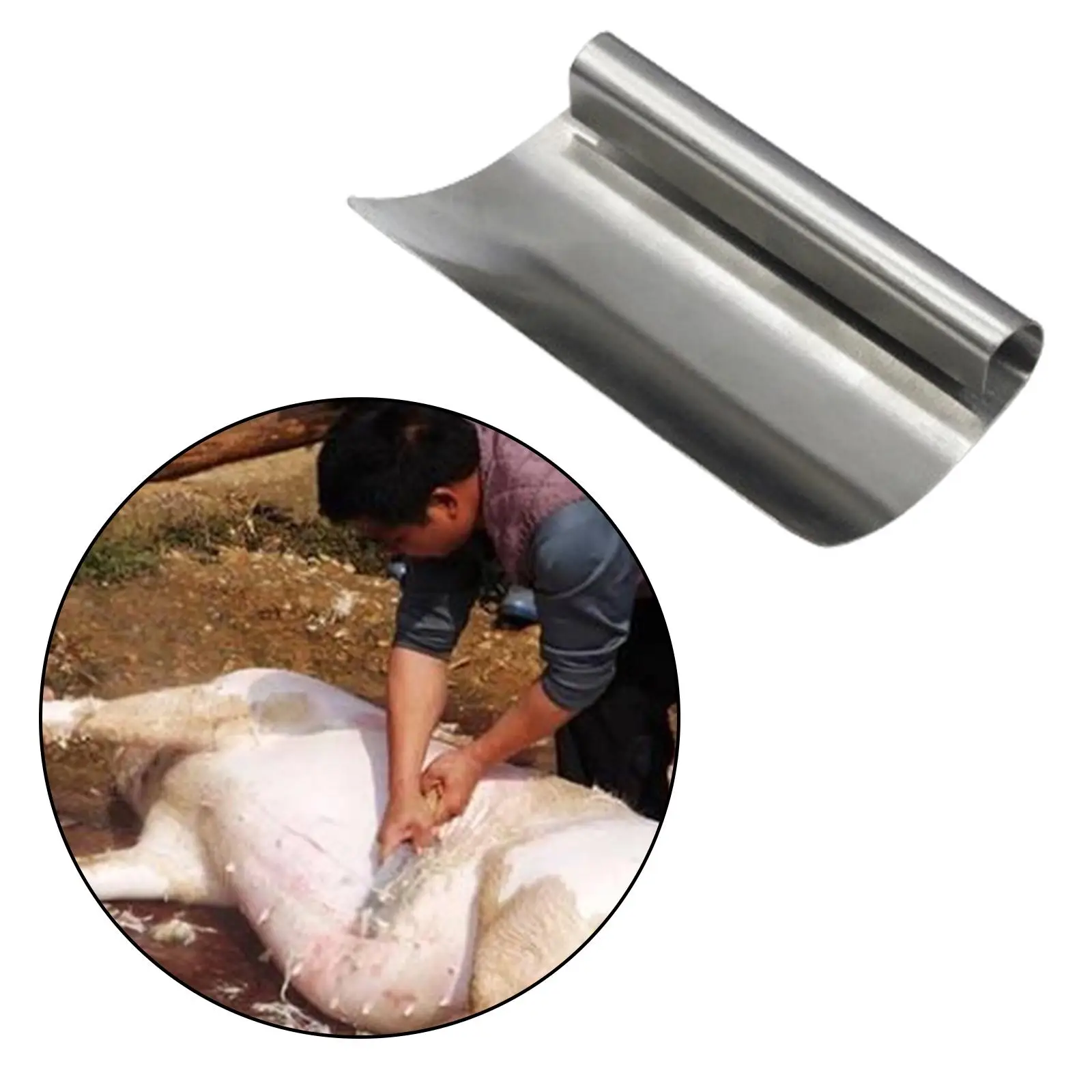 مزيل شعر الخنزير من الفولاذ المقاوم للصدأ، مقبض مريح، أداة حلاقة شعر الحيوانات، جهاز إزالة محمول للاستخدام في المزرعة والمطبخ