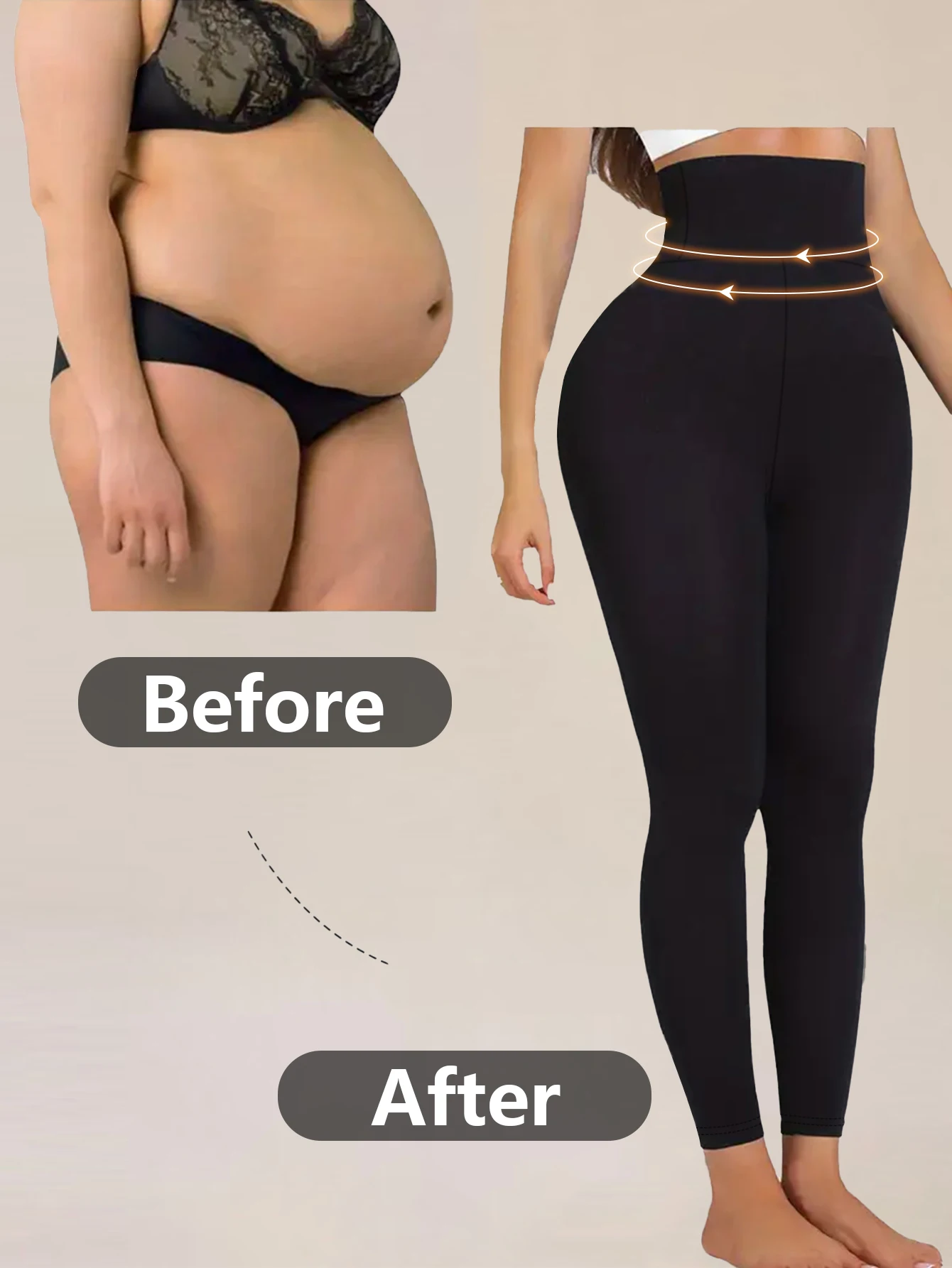 High Waist Skinny Pants, Hip Lifting & Tummy Control Yoga Pants, Opaque Fabric, Stretch Fitness Leggings, All Season Wear