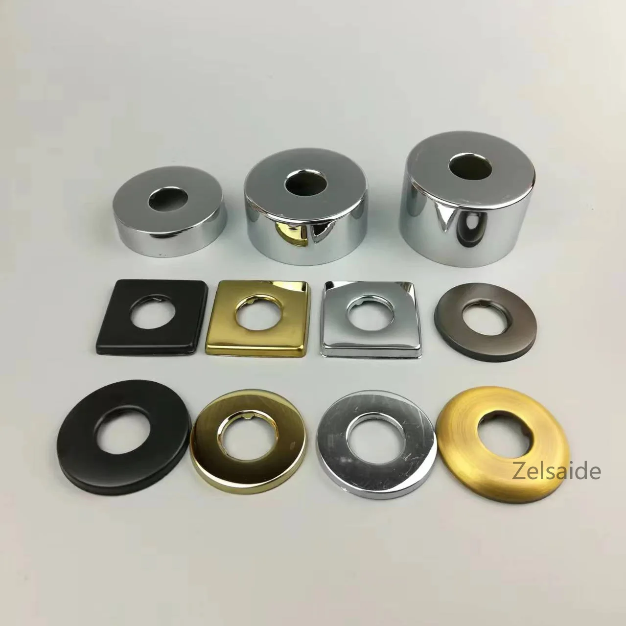 

2 pieces/lot 20mm hole shower faucet decorative cover cup round square shape chrome golden antique color