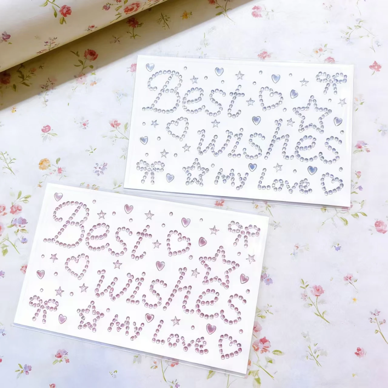 Shiny Silver Rhinestone Stickers, English Sparkling Items, Gift Decoration Stickers, Face Stickers, Stage Decoration Stickers, S