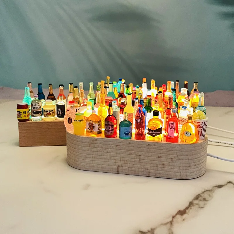 20Pcs Mixed Mini Resin Simulation Wine Bottle For Mobile Phone Case DIY Accessories Kids Gift Cute Beverage Beer Bottle Model