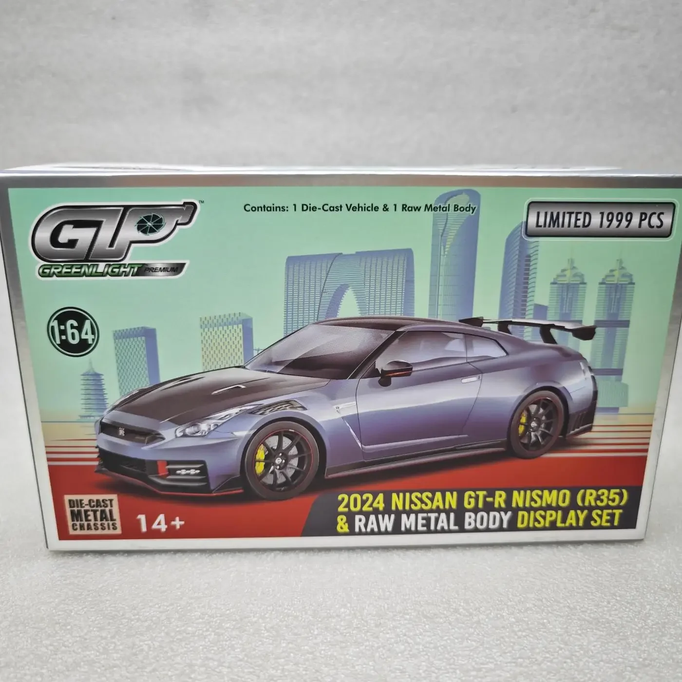 

Green Light 1:64 2025 Suzhou Exhibition GTshow-2024 GT-R NISMO R35&clear Coat BodyMetal Boy Model Children's Toy Collecti