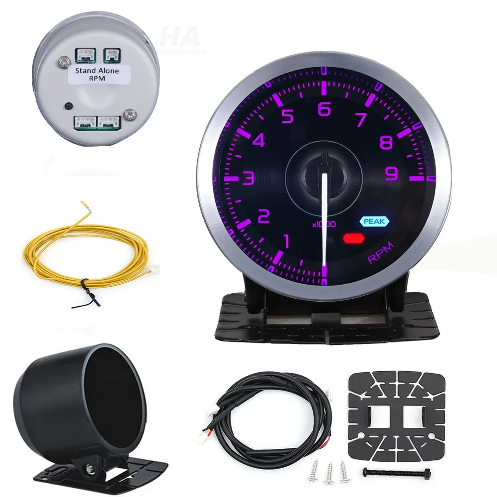 HA 60mm Auto-Messgerät, eigenständiges Display, 7 Farben, Def I Advance A1, Öldruck, Turbo-Boost, EGT, Abgastemperatur, Drehzahlmesser, Wasser- und Öltemperatur – Detail 12