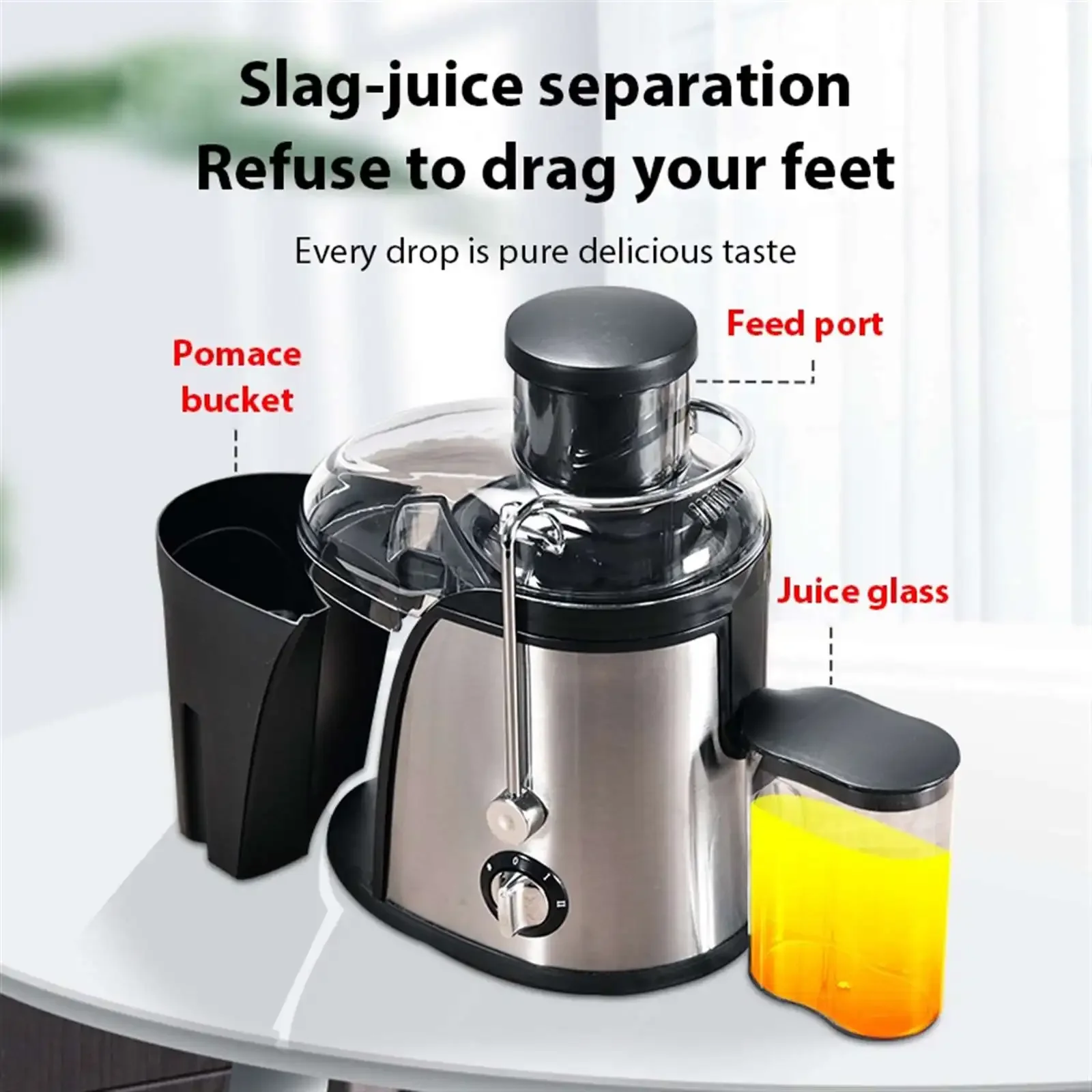 800W Centrifugal Electric Juicer Machine With Big Feed Port Fruits Vegetable Juice Extractor 2 Speeds Mixer Blender for Kitchen