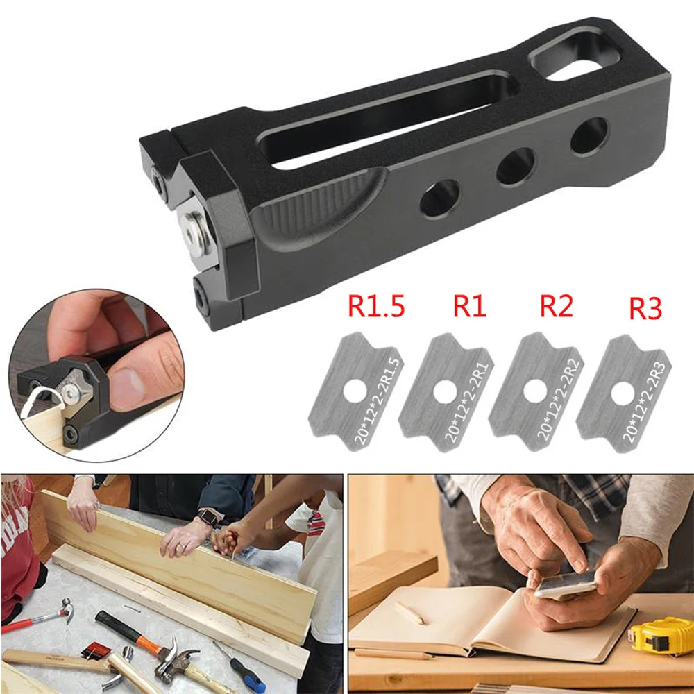 Woodworking Blade Edge Corner Arc Trimming Chamfer Planer-Woodworking Edge Banding Corner Tool Quick Edge Deburring