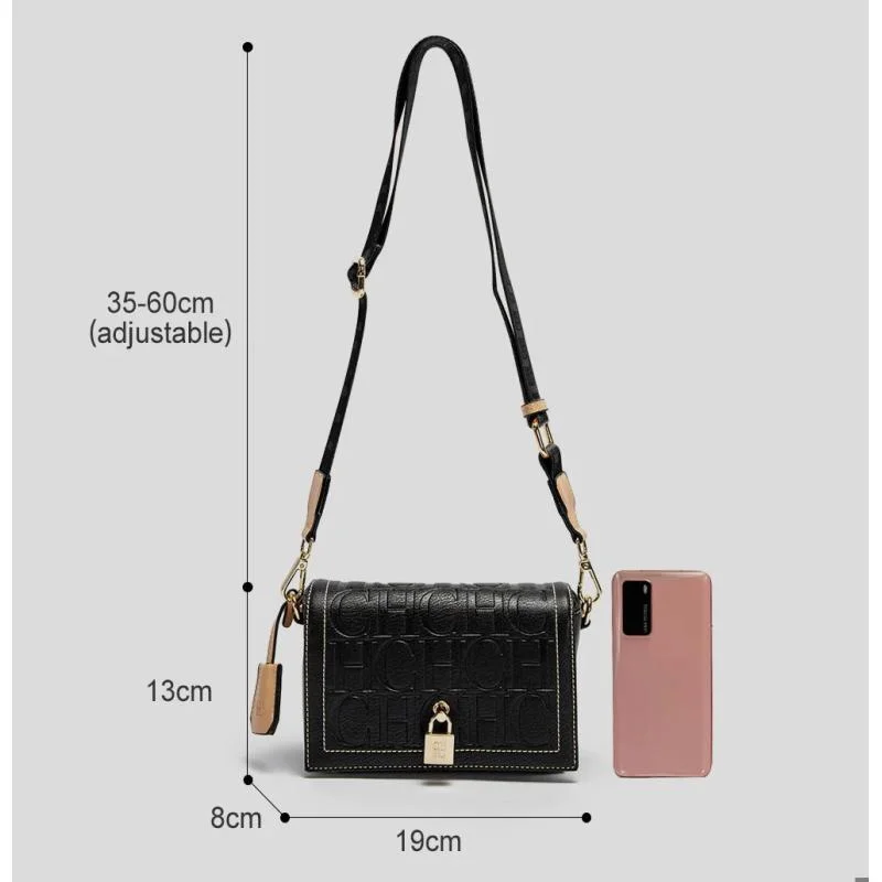 CH Fashion Solid Colour Printed Head Bag Fashion Design Model Metal Accessories Buckle Luxury Brand 2025 Women's Shoulder Bag image 6