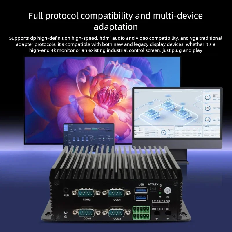 Fanless Mini Industrial PC MeetNeng UNO Intel i5-6300U Embedded Network Computer With Dual LAN VGA M.2 SSD DDR3 DDR4 Memory Soft