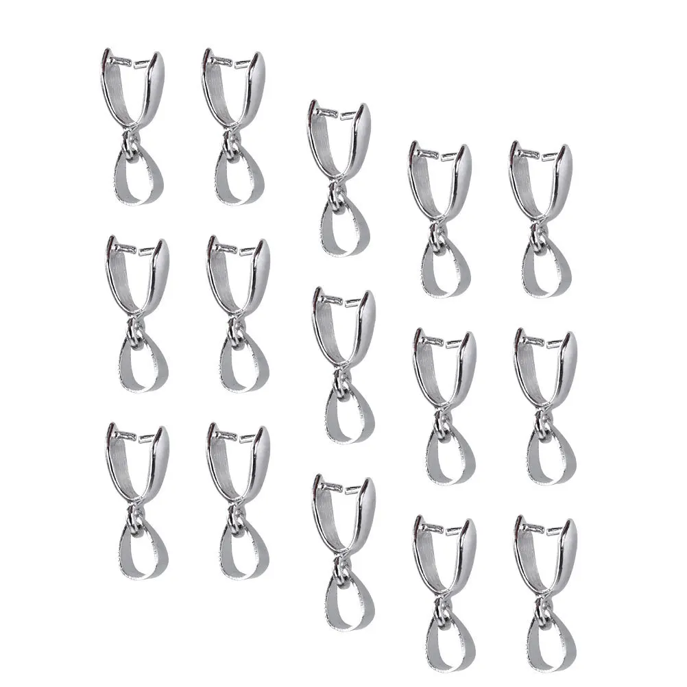 50 pezzi connettore pendente in metallo Bail Bead mini anello fibbia durevole per collana braccialetto portachiavi accessori gioielli fai da te