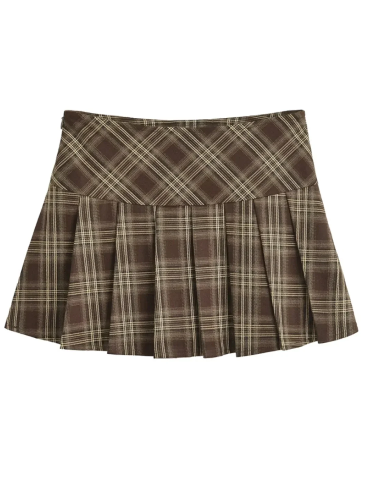 

American Retro High Waist A-Line Pleated Skirt Women's Anti-Light ort Skirts Slimming Small Size Age-Defng f-length