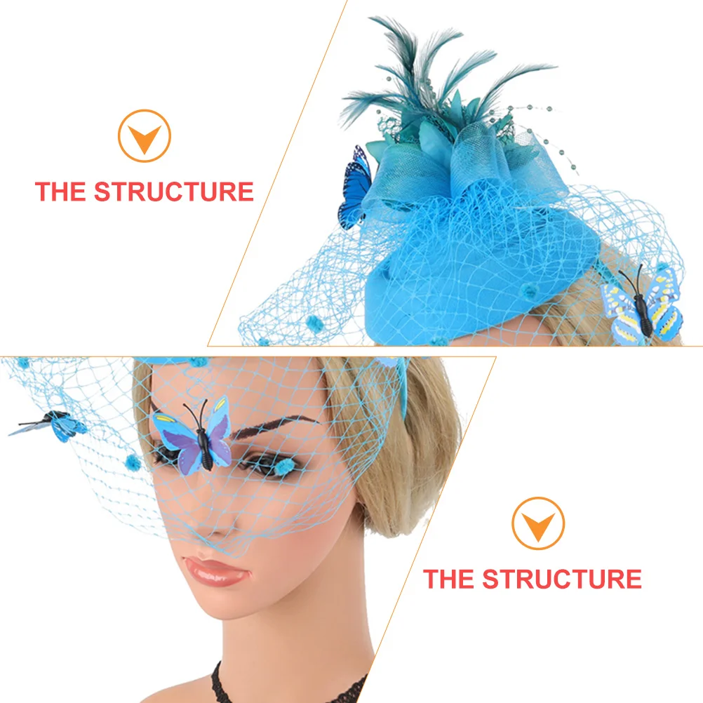 

Mesh Butterfly Headband Non Fading Hairband for Wedding Party Photo Women Elegant Headwear Accessories