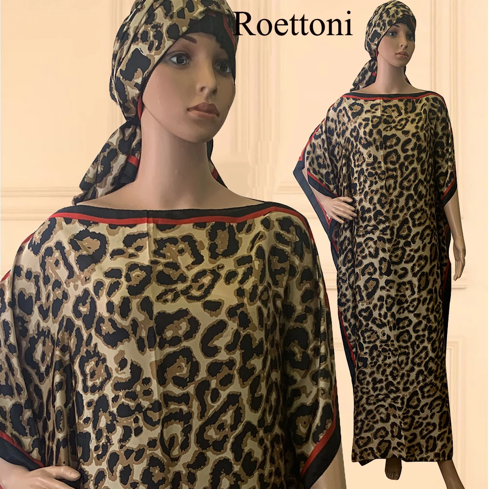 2022 New Style Fashion Oversize African Women Clothing Dubai Dashiki Abaya Free Size Print Design With Scarf Loose Long Dress