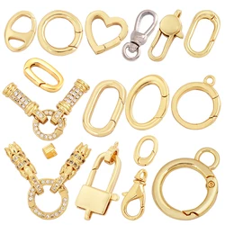 Classics Rotatable Lobster Clasp,18K Gold Plated,Not Easy To Tarnish,Beading Bracelet Necklace Jewelry Component Supplies K43