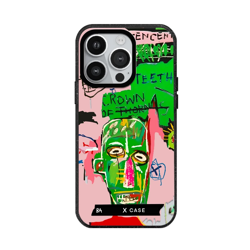 Artistic Graffiti Humanoid Acrylic Mirror Phone Case Cover With MagSafe For iPhone 16 12 13 14 11 15 Pro Max Plus Anti-drop Case