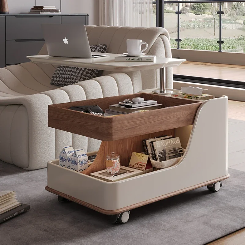 

Wheel Mobile Design Coffee Table Extendable Elevator Rectangle Modern Style Tea Tables Organizer Living Room Beistelltisch